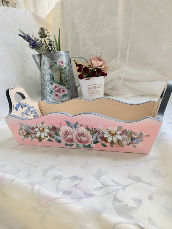 【手描き】　お皿　4枚セット　オリジナル　トールペイント 手描き】お皿4枚セットオリジナルトールペイント