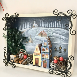 Creema限定　オプション付き☆彡聖なる夜のものがたり☆彡冬の風景壁飾り☆クリスマス　 3枚目の画像