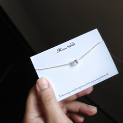 輕珠寶/ AURORA 裸.極光 立體小方塊 項鍊 施華洛世奇水晶 Swarovski Necklace 客製化禮物 第5張的照片