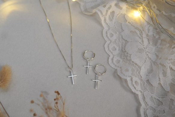 極簡風。 925純銀 簡約十字架項鍊 可調長度 客製化禮物 第5張的照片