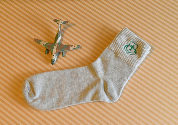 飛行機の刺繍くつした 1枚目の画像