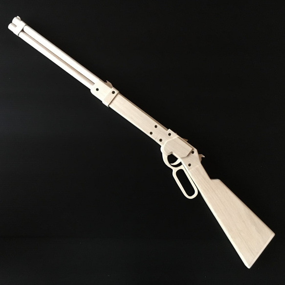 木製 ウインチェスター風10連発 輪ゴム銃 3枚目の画像