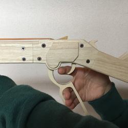 木製 ウインチェスター風10連発 輪ゴム銃 6枚目の画像
