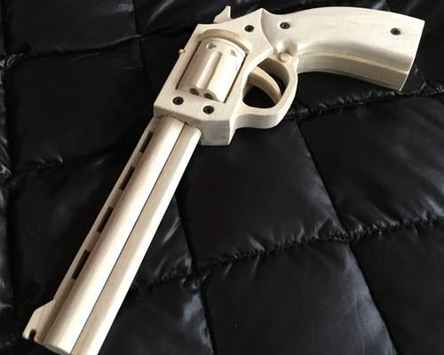 木製 マグナム風10連発輪ゴム銃 JJ-19 おもちゃ・人形 工房・快夢 通販