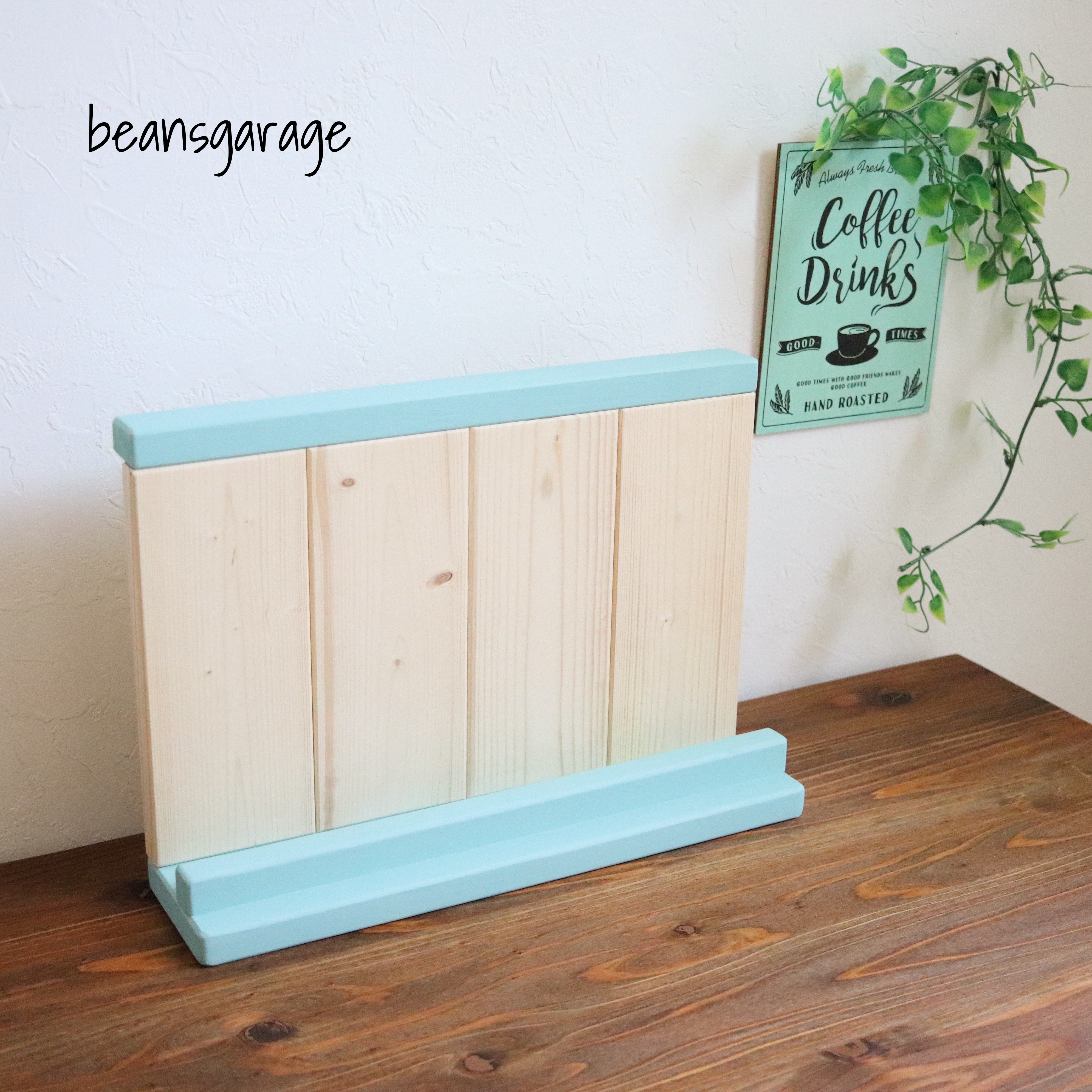 パソコンスタンドになるスマホスタンド 選べる8色 無垢材 タブレットスタンド ブックシェルフ 本棚 写真立て