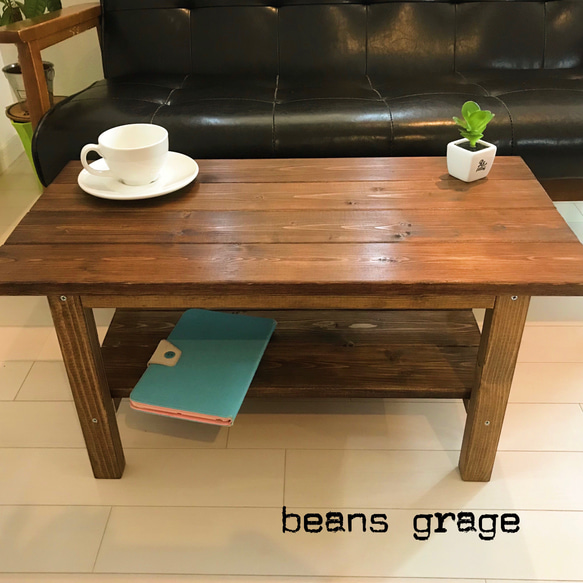 ローテーブル 70×36 カフェテーブル 無垢材 ウォールナット 3枚目の画像