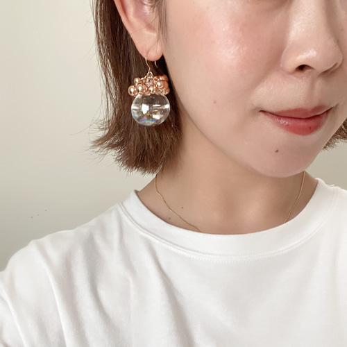 数量限定】揺れるしゃぼん玉とつぶつぶピアス・イヤリング ピアス 