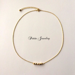 Czech Beads line necklace＊#Gold 2枚目の画像