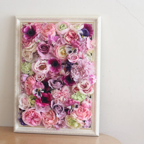 高級造花（アーティフィシャルフラワー）アレンジ『クラシックフレーム