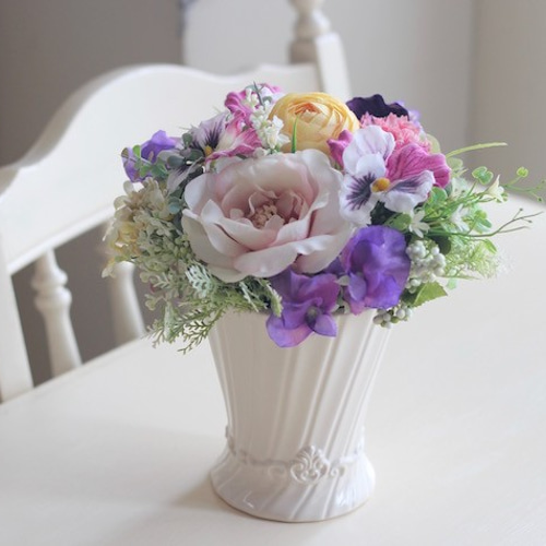 アーティフィシャルフラワー（高級造花）パステルカラーのフラワー