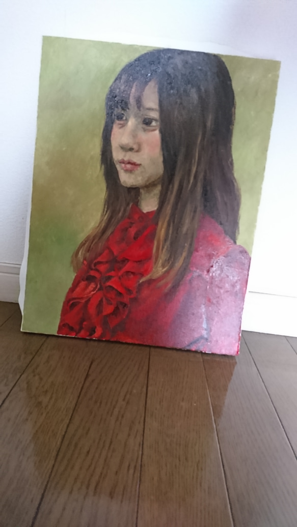 赤い服の女 絵画 かいはらじゅんこ 通販 11628711｜Creema(クリーマ)