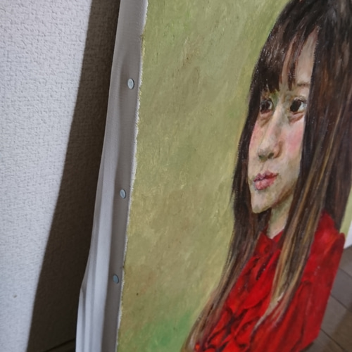 赤い服の女 絵画 かいはらじゅんこ 通販 11628711｜Creema(クリーマ)