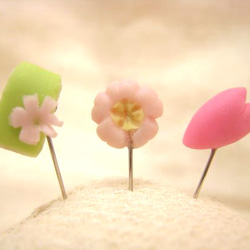 桜の和菓子のまち針♪ 1枚目の画像