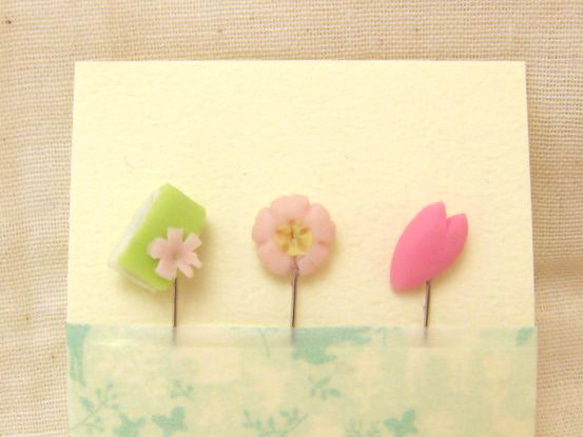 桜の和菓子のまち針♪ 3枚目の画像