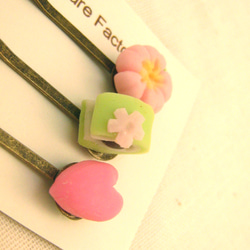 桜の和菓子のヘアピン♪ 2枚目の画像
