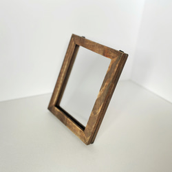 鏡　ミラー　アンティーク調　ミラースタンド　壁掛け　木製 3枚目の画像