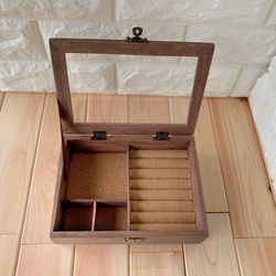 木製アクセサリーケース ウォルナット＊受注製作品＊（小物入れ