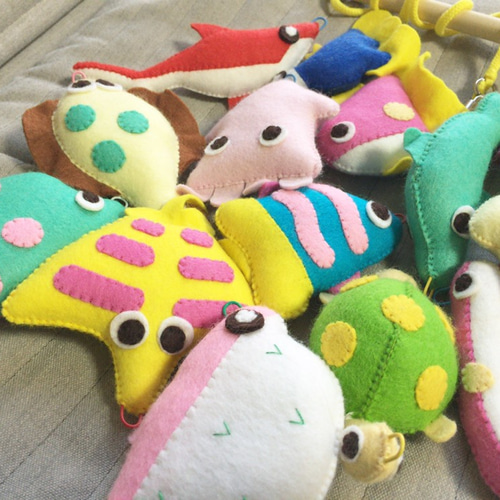 みゆさま専用フェルトおさかなつらりオーダー 受注制作】フェルト さかなつり 手作りキット （おさかな28匹