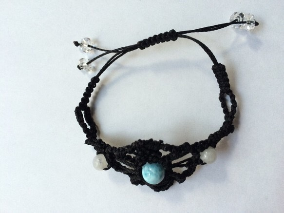 macrame☆bracelet 《larimer》 2枚目の画像