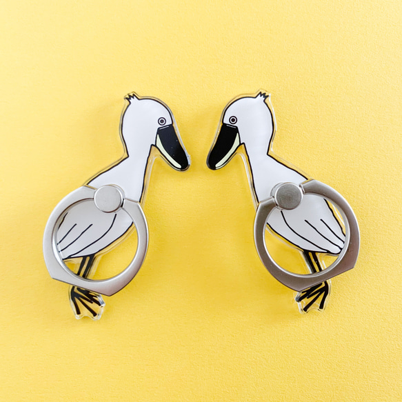 無の鳥ハシビロコウのスマホリング 5枚目の画像