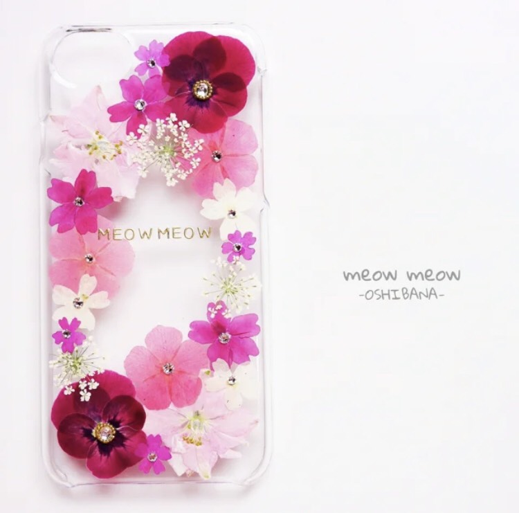 こじこじページ★押し花ケース 押し花 iPhoneケース あじさい水色 | Coloring