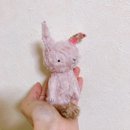 テディベア　うさぎ　アンティーク仕上げ ハンドメイド テディベア うさぎのぬいぐるみ もこもこブラック