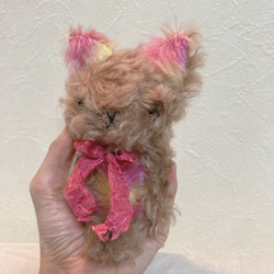 アンティークピンク＊ハンドメイド＊ウサギのぬいぐるみ＊leather