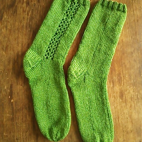 手編み靴下（8）深緑