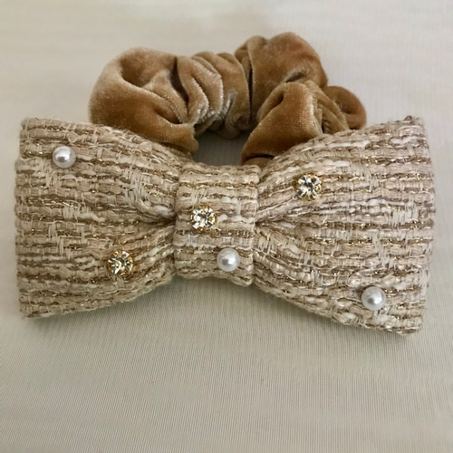 ヘアアクセサリー Tweed Ribbon Chouchou Tweed Ribbon Chouchou