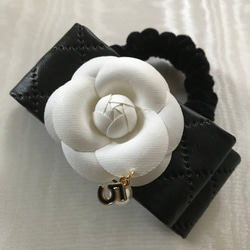 ハンドメイド リボン ホワイト カメリア  モノトーン ワッフルシュシュ 手作り mqdefault.jpg
