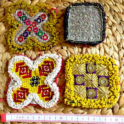 アフガンビーズ 民族衣装の刺繍 ワッペン パーツ エスニック アジアン