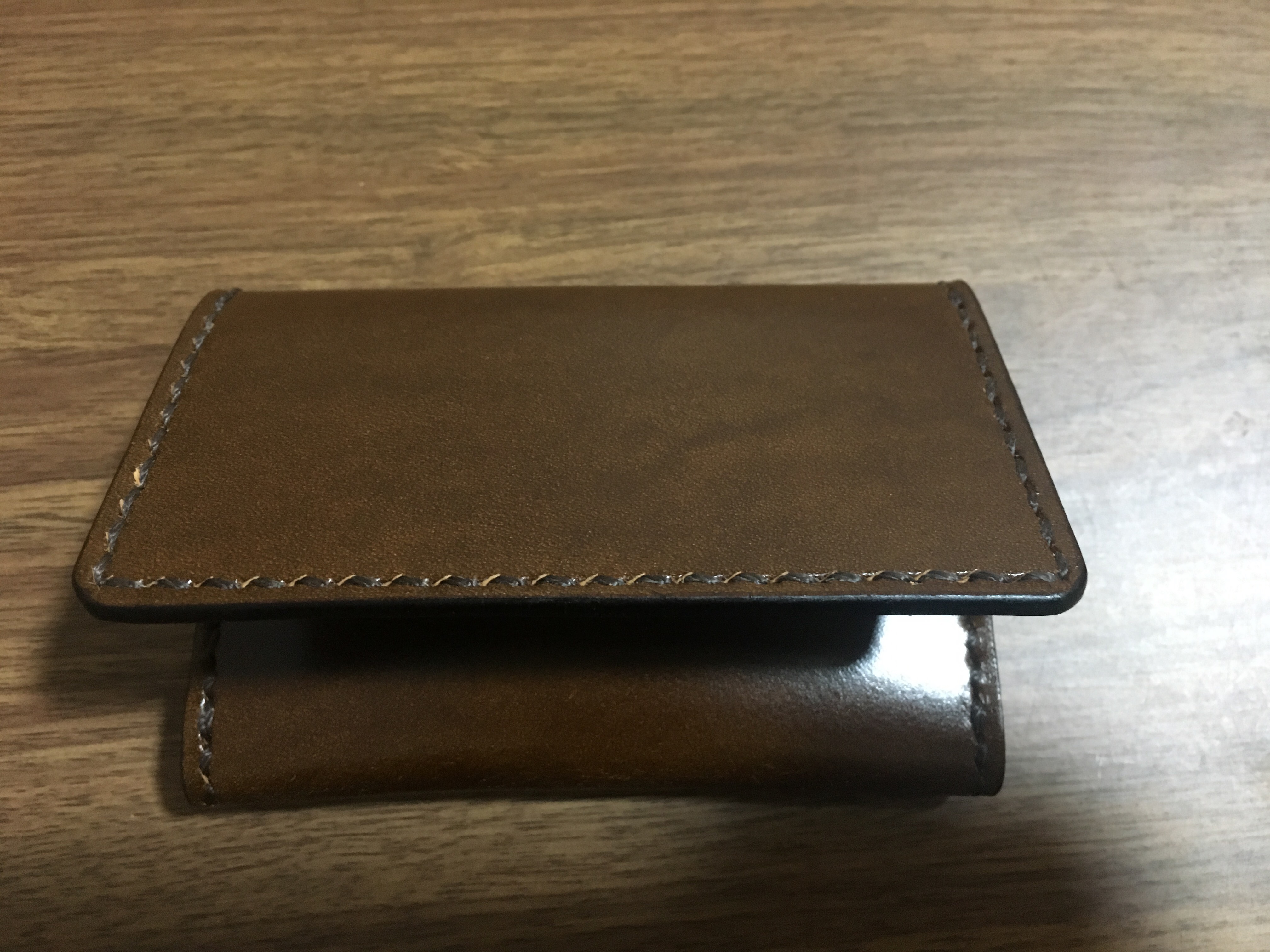 【オーダーメイド】名刺入れ　ルガトショルダー　手縫い　キャンモア