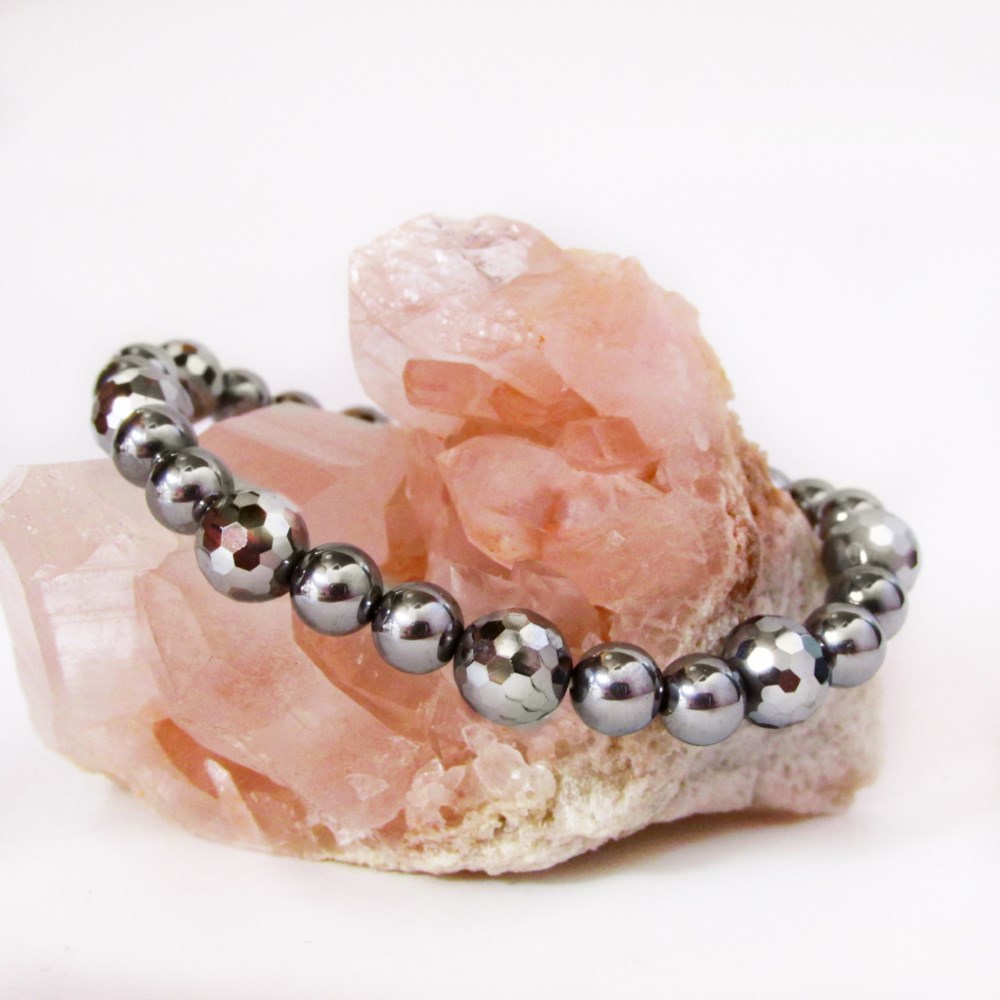 受注:9再販/高純度15Nﾃﾗﾍﾙﾂ鉱石8ｍｍ128面ｶｯﾄ入ﾌﾞﾚｽﾚｯﾄ/516○20567120 220815tl