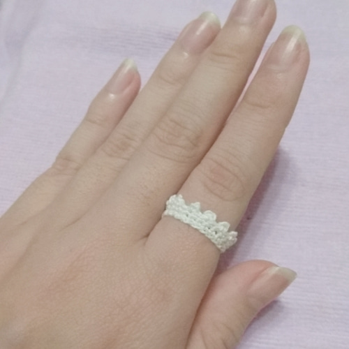 レース編みの指輪Ver.2 指輪・リング ツグミ 通販 7351629｜Creema