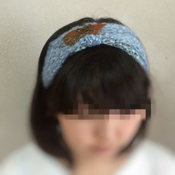 秋冬 モヘアのヘアバンド 4枚目の画像