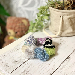 ニットカラフル冬シュシュ シュシュ M＊aco 通販 6302981｜Creema