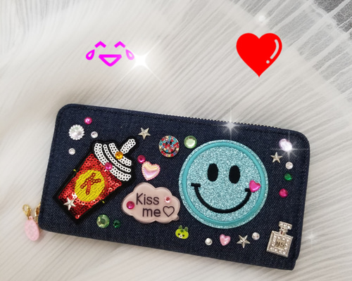 ニコちゃんキラキラ長財布 長財布 CoCoNANA 通販｜Creema(クリーマ 