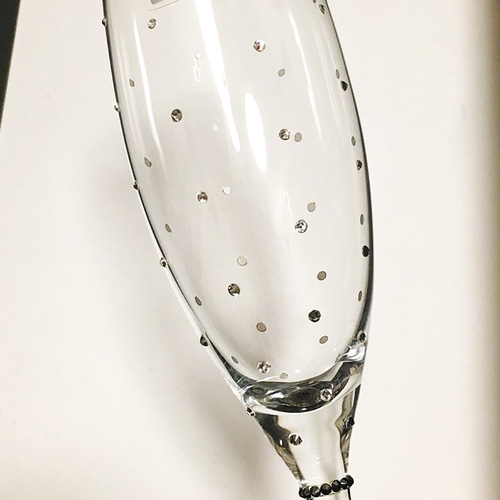 送料無料】ギフトにもオススメ☆ スワロフスキーデコ ペア シャンパン