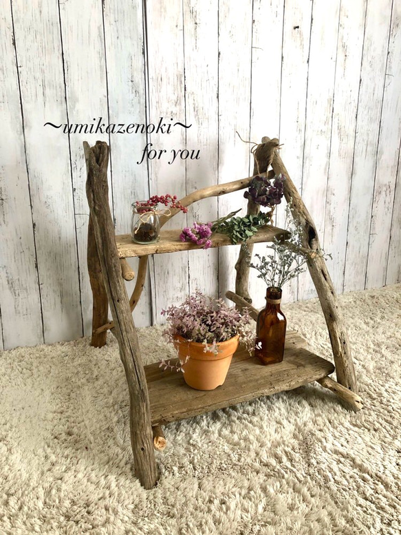 流木の花台 流木 花台 希少】特大サイズ 根塊流木花台 （約60cm）