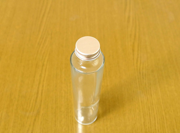 【hb-05r】ハーバリウム用ボトル（ガラス瓶）丸型5本セット 3枚目の画像