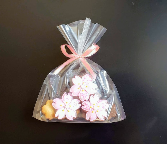 桜(さくら)のレオパードアイシングクッキー 2枚目の画像