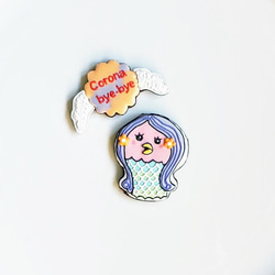 【歌舞伎俳優のブログにのった】かなりかわいいアマビエちゃんチョコアイシングクッキー 2枚目の画像