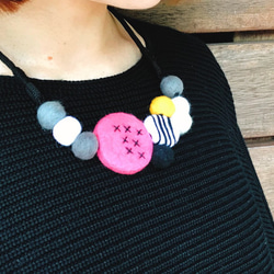 羊毛氈項鍊 Needle Felted Statement Necklace 第2張的照片