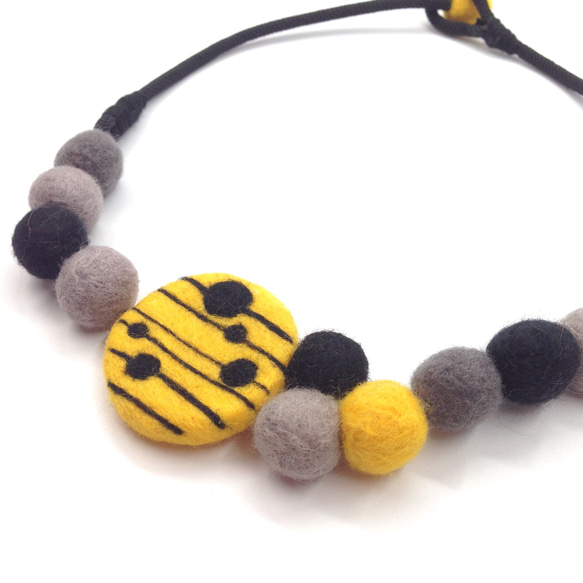 羊毛氈項鍊 Needle Felted Statement Necklace 第3張的照片