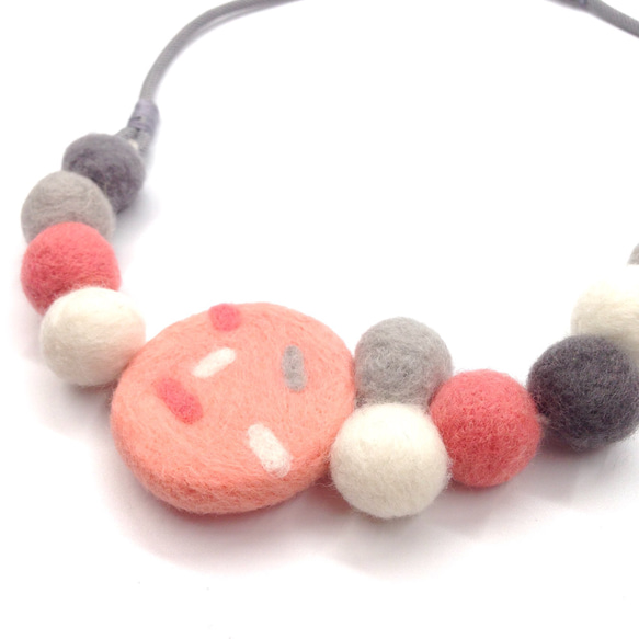 羊毛氈項鍊 Needle Felted Statement Necklace 第3張的照片