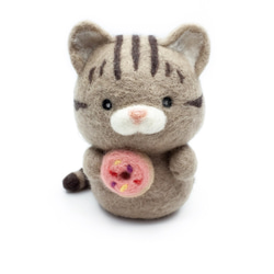 羊毛氈小花貓  Needle Felted Tabby Cat 第2張的照片