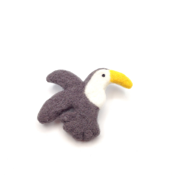 羊毛氈熱帶系列胸針-海鷗 Needle Felted Brooch Tropical Series-Seagull 第1張的照片