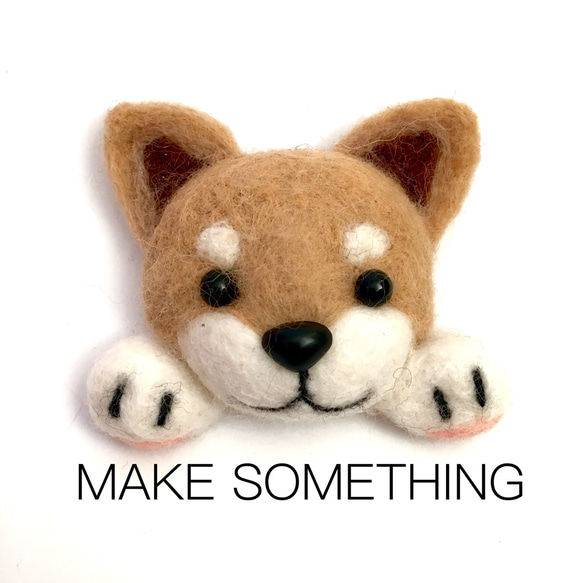 羊毛氈柴犬胸針 Needle Felted Shiba Inu Brooch 第1張的照片