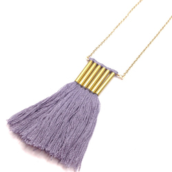 黃銅管流蘇項鍊 Brass Pipe Fringe Necklace 第4張的照片