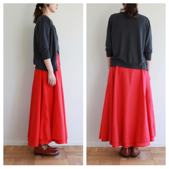 2way FAB skirt / red 4枚目の画像
